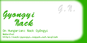 gyongyi nack business card